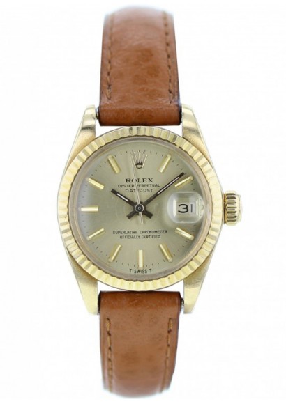 rolex lady datejust leather strap