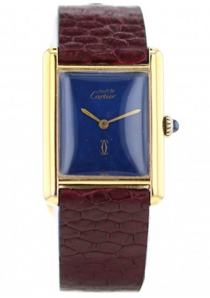 cartier vermeil tank strap