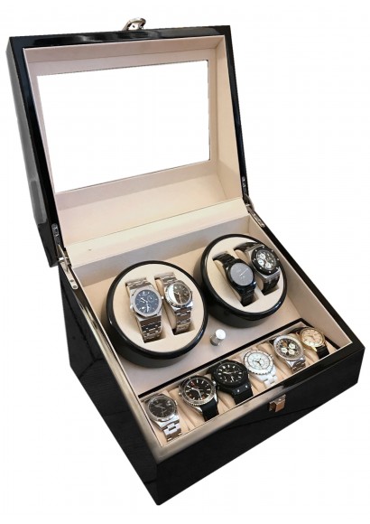 Watch Winder Remontoir automatique 4 + 6 rangements Watch Winder Remontoir automatique 4 + 6 rangements