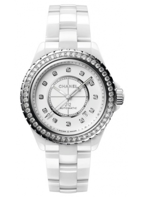  J12 Calibre 12.1 38 Mm White Ceramic + Diamond Bezel H7189