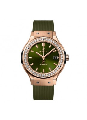  Classic fusion king gold green diamonds 38 mm 565.OX.8980.RX.1204