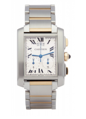  Tank Française CARTIER Tank Francaise 2653 steel and 18K yellow gold
