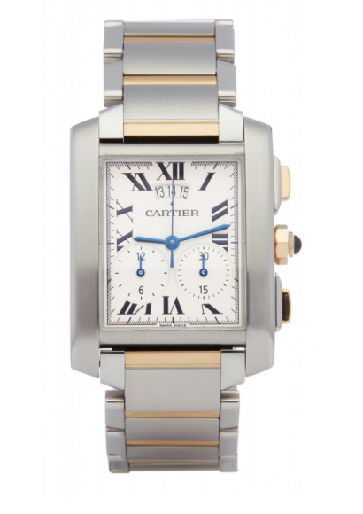  Tank Française CARTIER Tank Francaise 2653 steel and 18K yellow gold