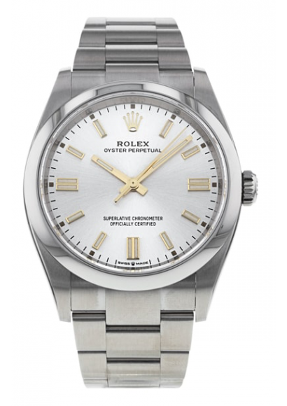 Rolex Oyster Perpetual silver dial New 124300