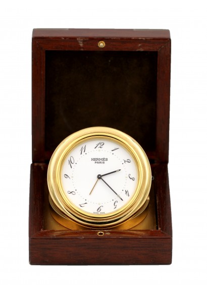 Hermès Arceau rare vintage desk clock serviced