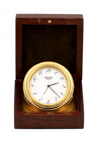 Hermès Arceau rare vintage desk clock serviced Hermès Arceau rare vintage desk clock serviced