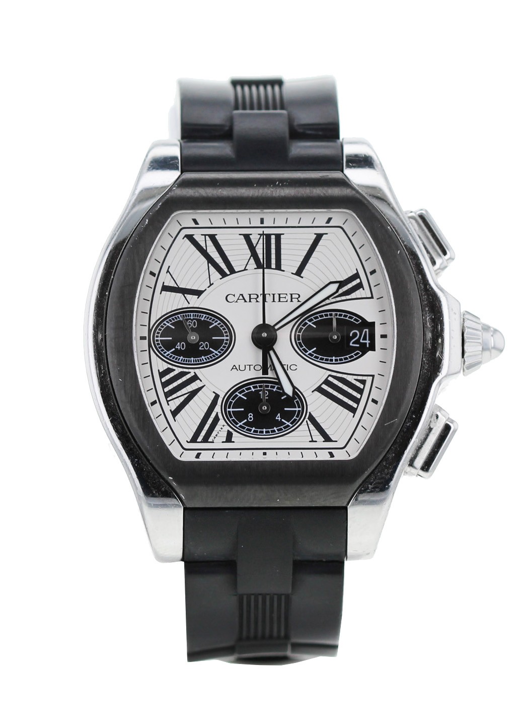 cartier roadster chronograph stainless steel
