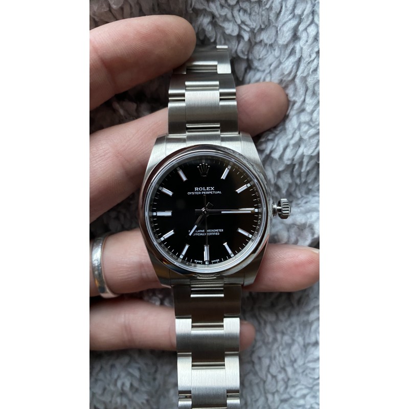 rolex oyster perpetual 34 black