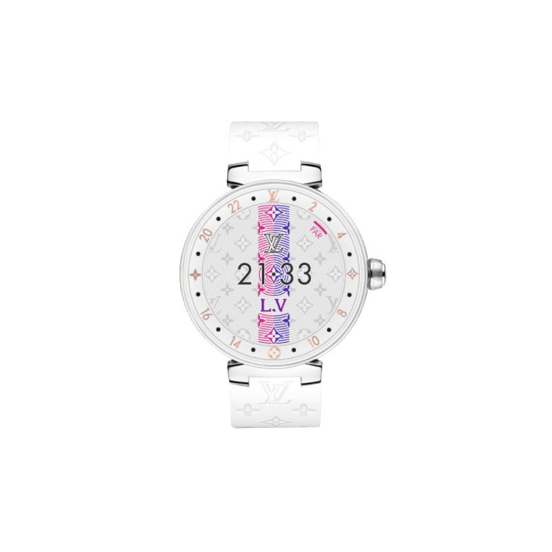 Watch Louis Vuitton Tambour Spin Time Régate  Tambour Spin Time White Gold  - Alligator Bracelet