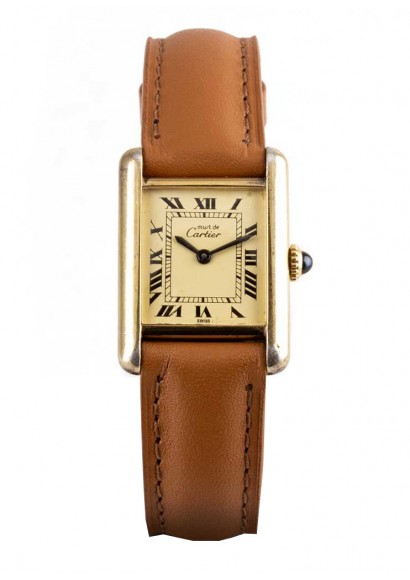 cartier vermeil tank strap