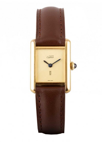 cartier tank solo gold plated