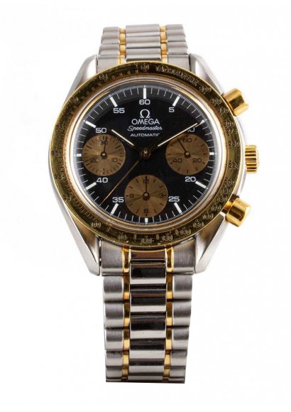 omega speedmaster black and gold