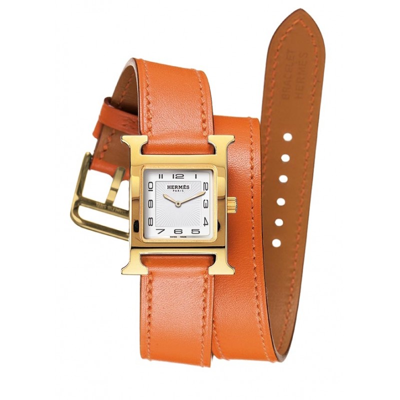 エルメス HERMES HH1.785 Heure H K18YG クォーツ ボーイズ _748548