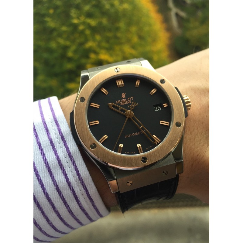 Hublot classic hotsell fusion titanium gold