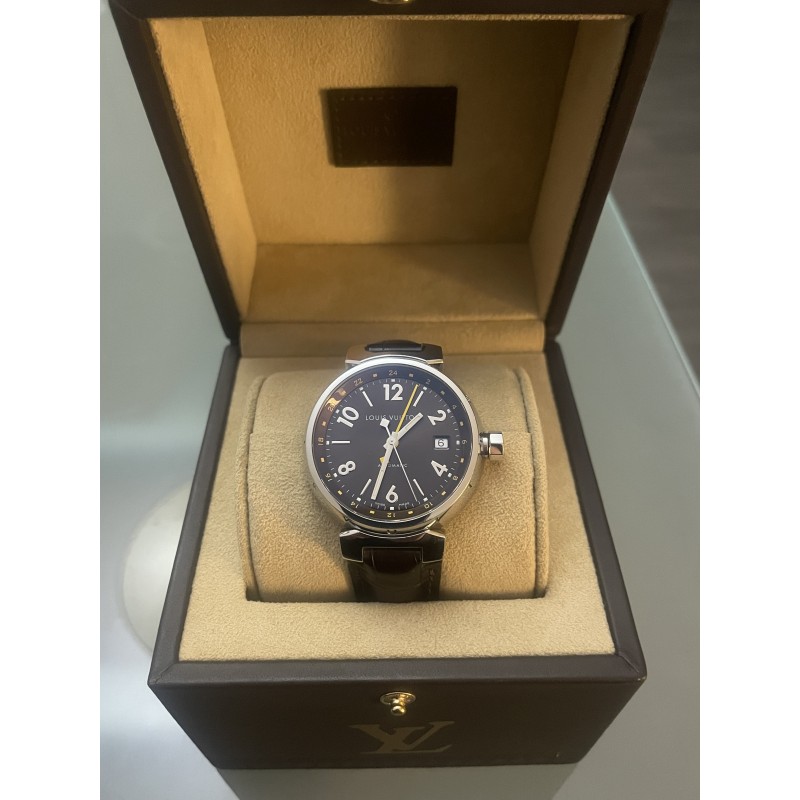 LOUIS VUITTON Tambour GMT 42mm Automatic Watch •REF. Q113K, Men's