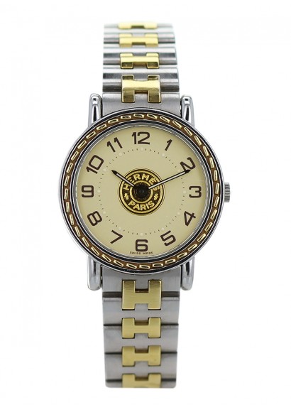 montre-hermes-sellier-acier-plaqué-or-jaune montre-hermes-sellier-acier-plaqué-or-jaune