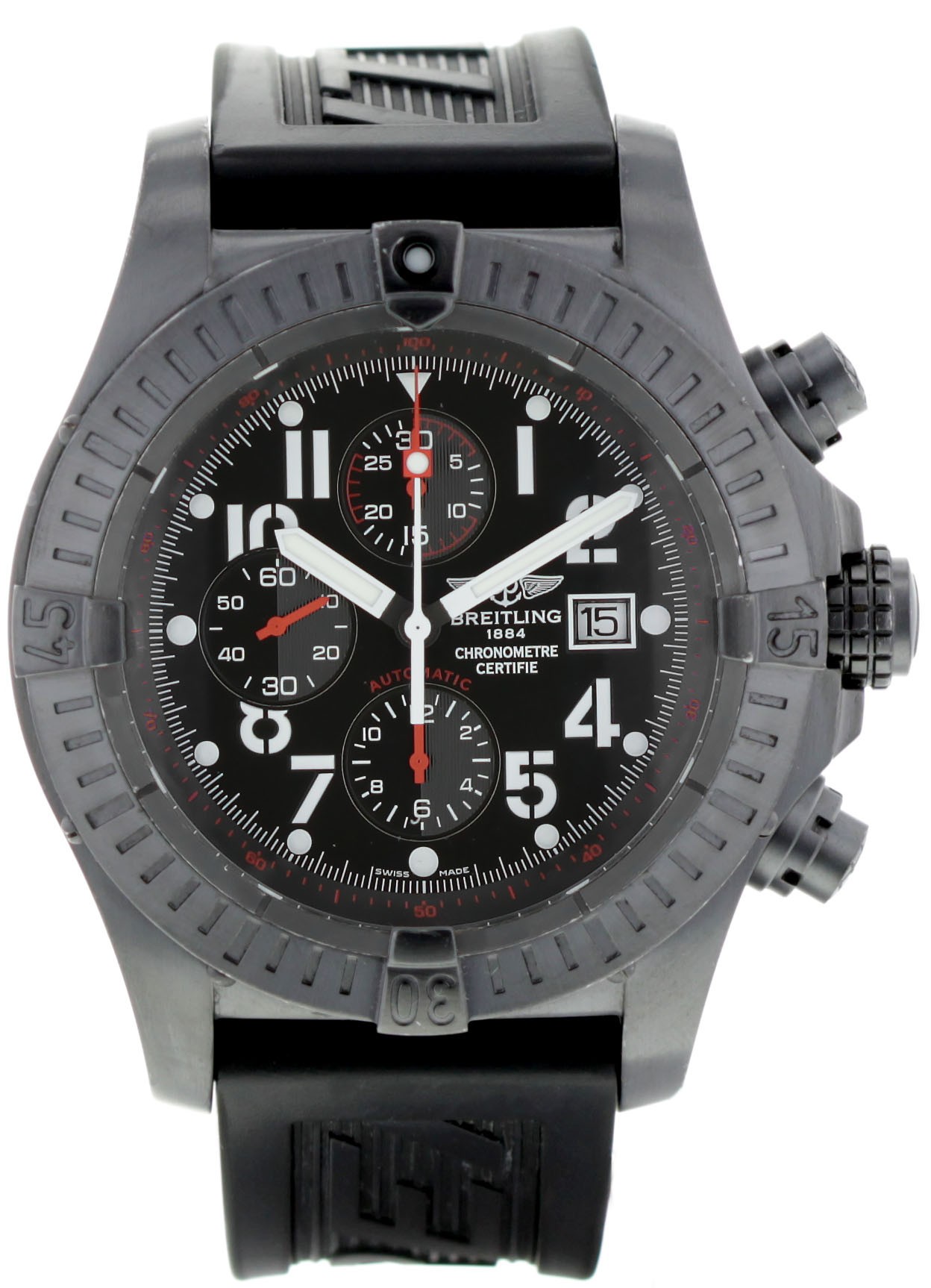 BREITLING Super Avenger Black Steel Breitling Super Avenger
