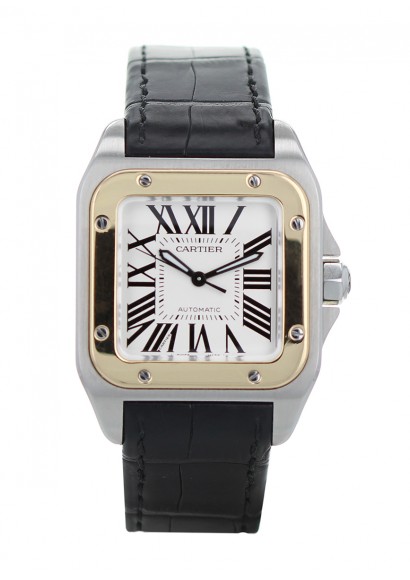cartier-santos-100-medium-w20107x7-or-acier cartier-santos-100-medium-w20107x7-or-acier