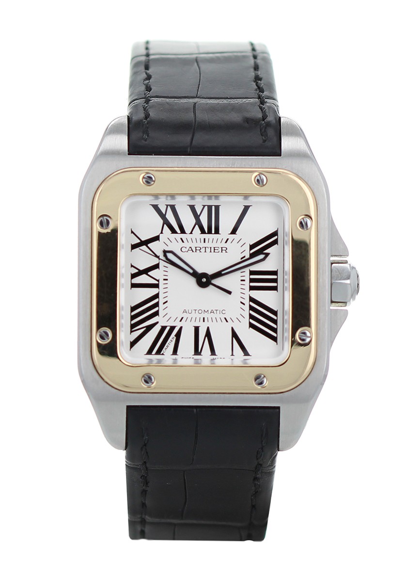 cartier santos 100 medium strap size