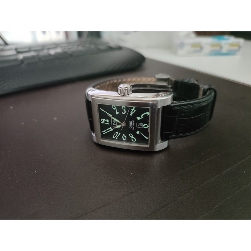 Oris rectangular day date sale