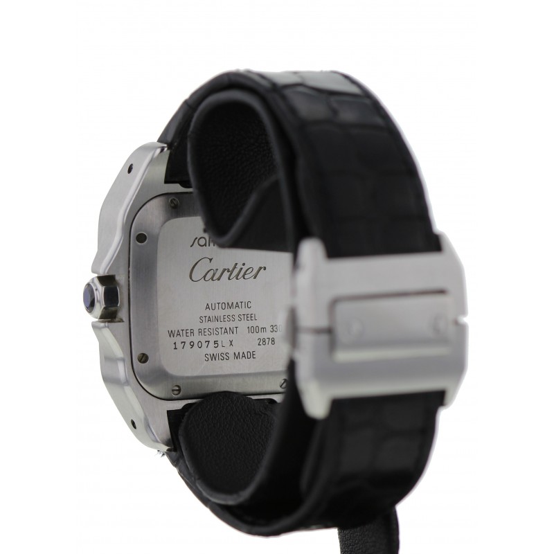 cartier santos 100 quartz stainless steel