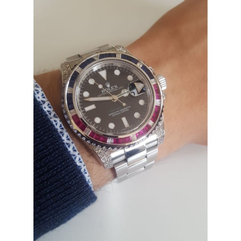 rolex gmt master 2 pepsi diamond