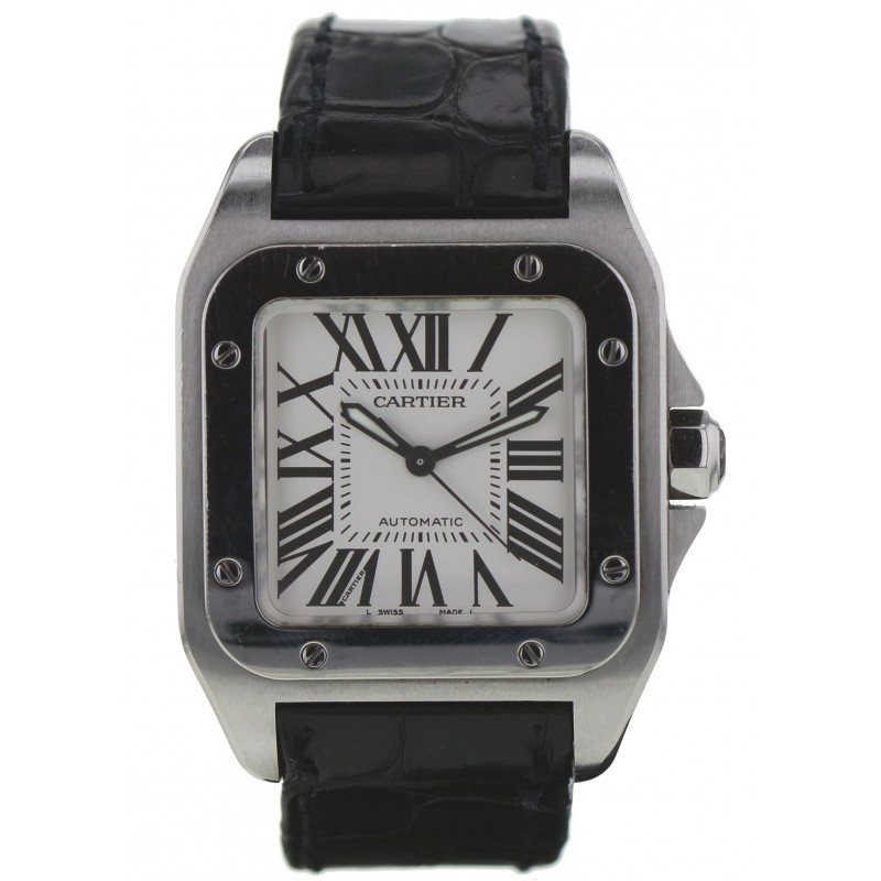 cartier santos 100 medium strap size