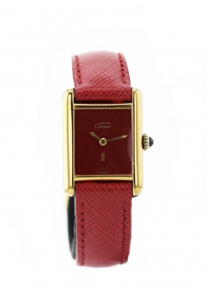 cartier vermeil tank strap