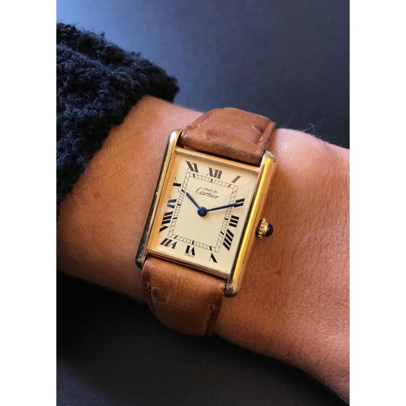 montre cartier tank must vermeil