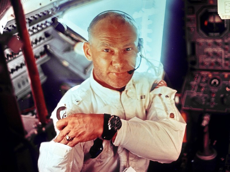 Omega Speedmaster Moonwatch portée par Buzz Aldrin